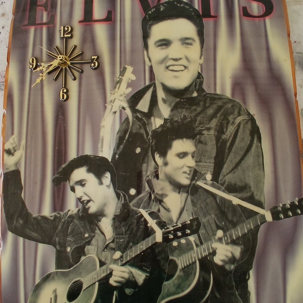 Elvis Presley Wall Clock - Black and Gold